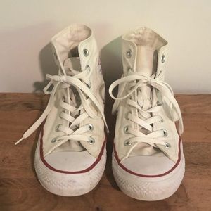 Converse All Star Chuck Taylor White High Tops 7.5